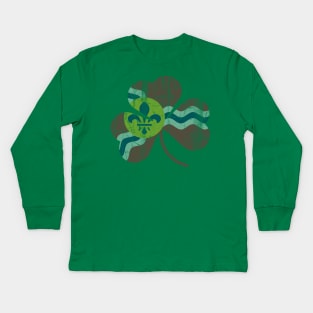 Flag of St Louis Shamrock Kids Long Sleeve T-Shirt